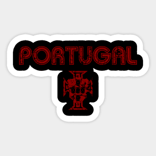 Portugal Distressed (Red) Sticker